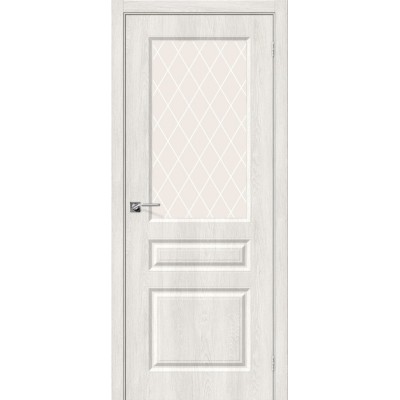 Межкомнатная дверь Винил Скинни-15 Casablanca   White Сrystal