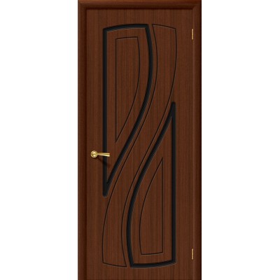 Межкомнатная шпонированная дверь Лагуна Ф-17 (Шоколад)