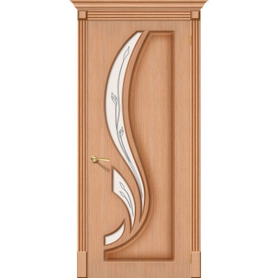 Межкомнатная шпонированная дверь Лилия Ф-01 (Дуб)   Полимер