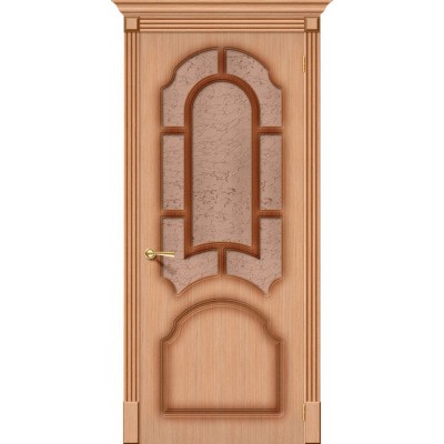 Межкомнатная шпонированная дверь Соната Ф-01 (Дуб)   Риф.