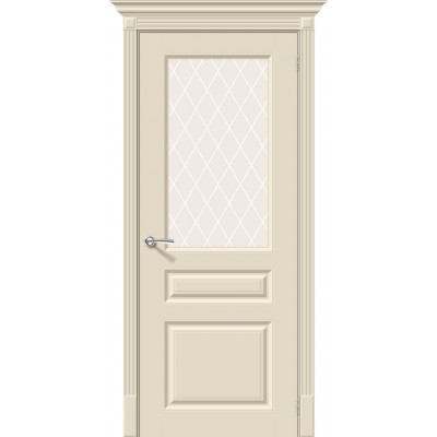 Межкомнатная крашеная дверь Скинни-15.1 Cream   White Сrystal