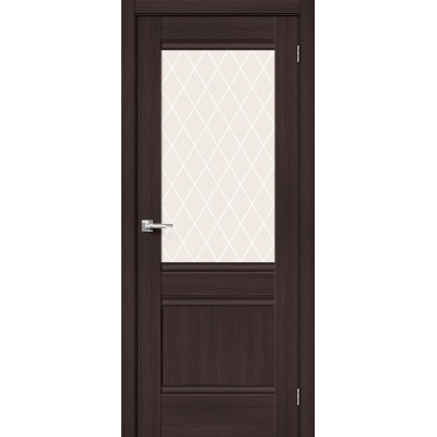 Межкомнатная дверь с экошпоном Прима-3.1 Wenge Veralinga   White Сrystal