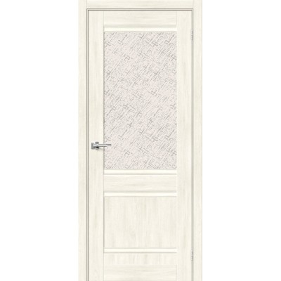 Межкомнатная дверь с экошпоном Прима-3.1 Nordic Oak   White Сross