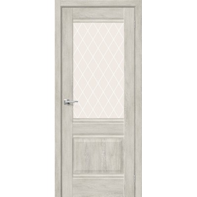 Межкомнатная дверь с экошпоном Прима-3 Chalet Provence   White Сrystal