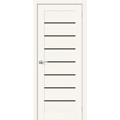 Межкомнатная дверь с экошпоном Браво-22 White Wood   Black Star