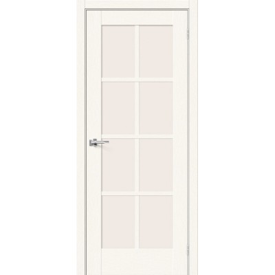 Межкомнатная дверь с экошпоном Прима-11.1 White Wood   Magic Fog
