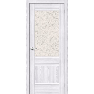 Межкомнатная дверь с экошпоном Прима-3.1 Riviera Ice   White Сross