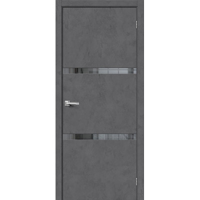 Межкомнатная дверь с экошпоном Браво-2.55 Slate Art   Mirox Grey