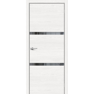 Межкомнатная дверь с экошпоном Браво-2.55 White Skyline   Mirox Grey