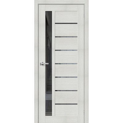 Межкомнатная дверь с экошпоном Браво-27 Bianco Veralinga   Mirox Grey