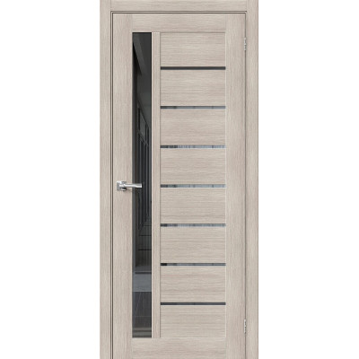 Межкомнатная дверь с экошпоном Браво-27 Cappuccino Melinga   Mirox Grey