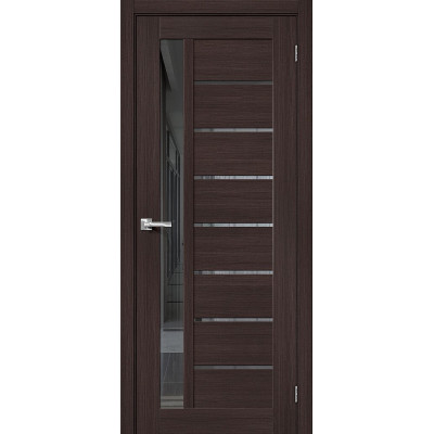 Межкомнатная дверь с экошпоном Браво-27 Wenge Melinga   Mirox Grey