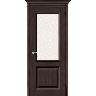 Межкомнатная дверь с экошпоном Классико-33 Wenge Veralinga   White Сrystal