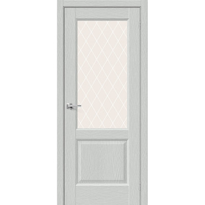Межкомнатная дверь с экошпоном Неоклассик-33 Grey Wood   White Сrystal