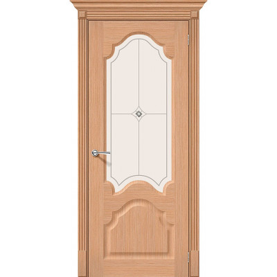 Межкомнатная шпонированная дверь Афина Ф-01 (Дуб)   Худ.