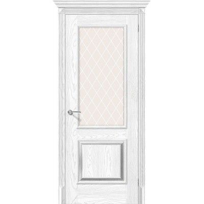 Межкомнатная дверь с экошпоном Классико-13 Silver Ash Silver Rift   White Сrystal