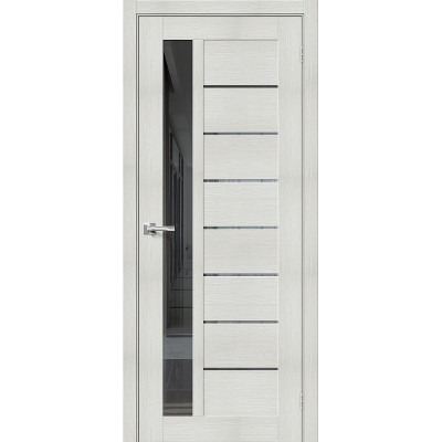 Межкомнатная дверь с экошпоном Порта-27 Bianco Veralinga   Mirox Grey