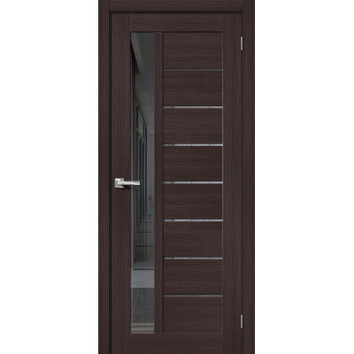 Межкомнатная дверь с экошпоном Порта-27 Wenge Veralinga   Mirox Grey