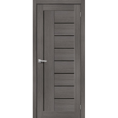 Межкомнатная дверь с экошпоном Порта-29 Grey Veralinga   Black Star
