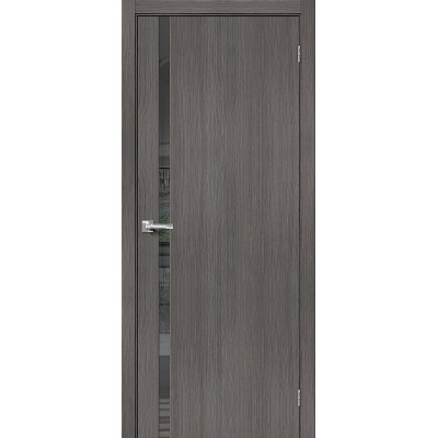 Межкомнатная дверь с экошпоном Браво-1.55 Grey Melinga   Mirox Grey