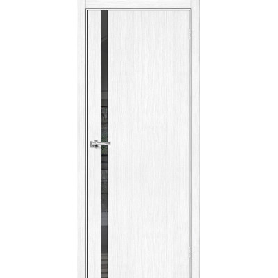 Межкомнатная дверь с экошпоном Браво-1.55 Snow Melinga   Mirox Grey