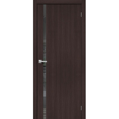 Межкомнатная дверь с экошпоном Браво-1.55 Wenge Melinga   Mirox Grey