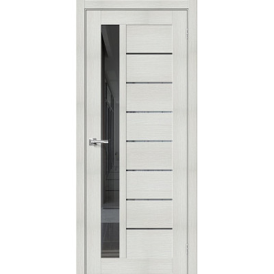 Межкомнатная дверь с экошпоном Браво-27 Bianco Veralinga   Mirox Grey