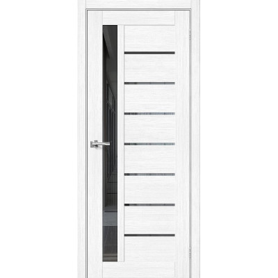 Межкомнатная дверь с экошпоном Браво-27 Snow Melinga   Mirox Grey