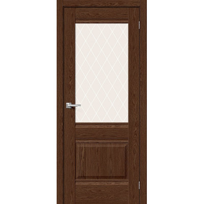 Межкомнатная дверь с экошпоном Прима-3 Brown Dreamline   White Сrystal